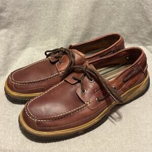 Clarks Size 12 Men’s Brown Leather Boat Shoes Casual